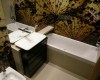 meble łazienkowe zabudowa umywalki czarny matowy lakobel grafika
