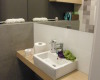 meble łazienkowe szafka pod umywalkę dąb bielony modyfikowany