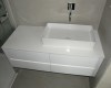 meble łazienkowe mdf biały szafka szufladowa pod umywalkę